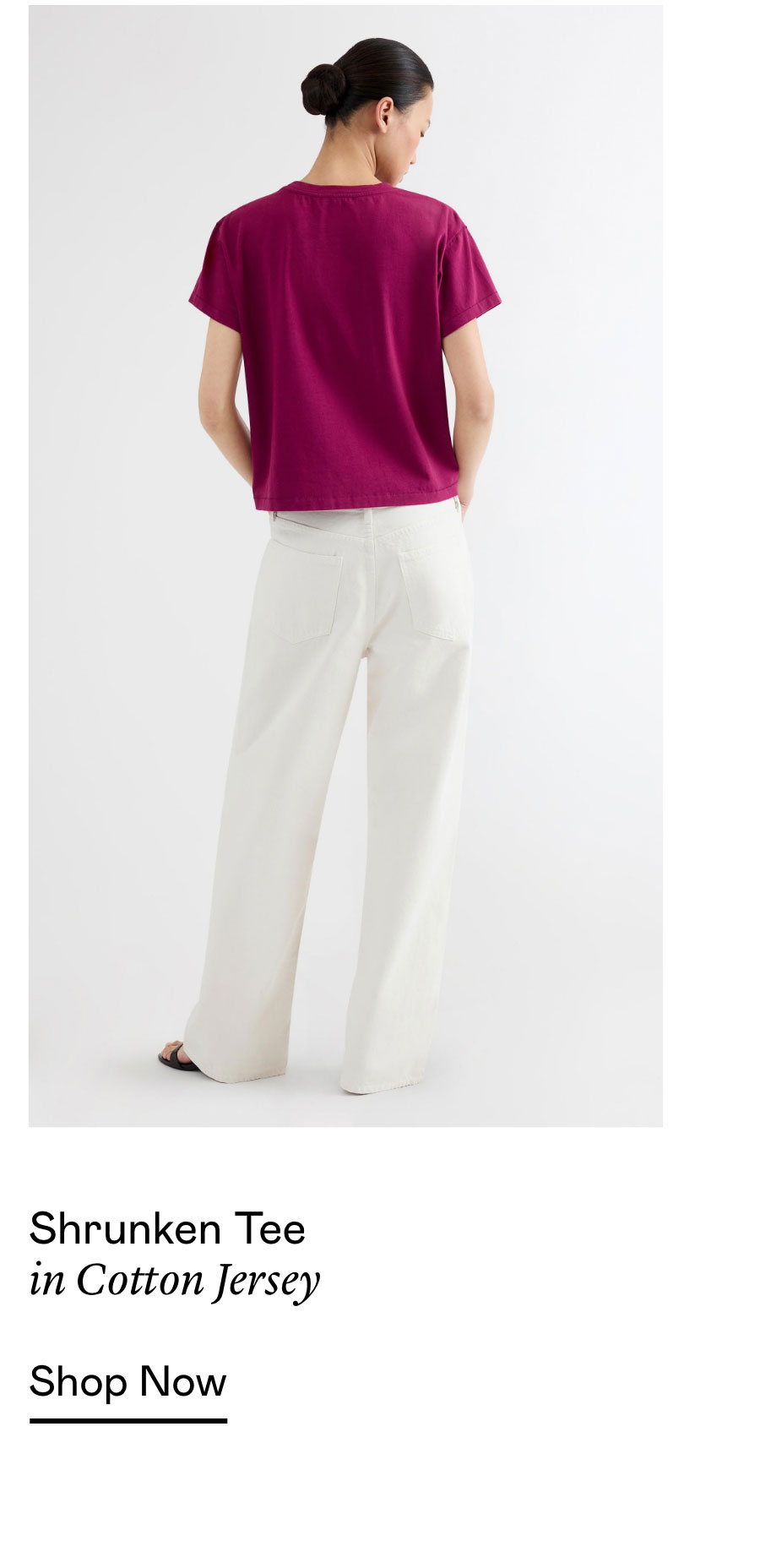 Shrunken Tee in Cotton Jersey