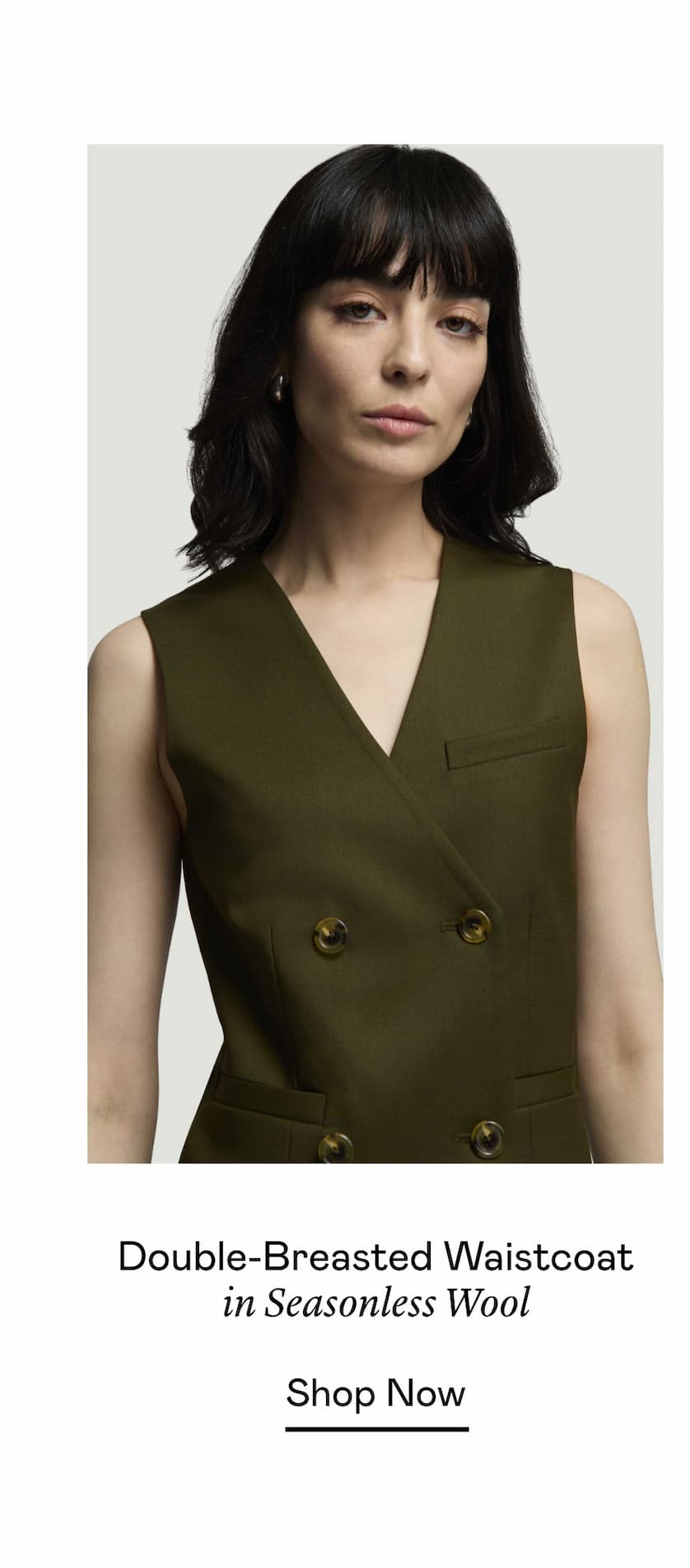 Double-Breasted Waistcoat in Seasonless Wool Double-Breasted Waistcoat in Seasonless Wool