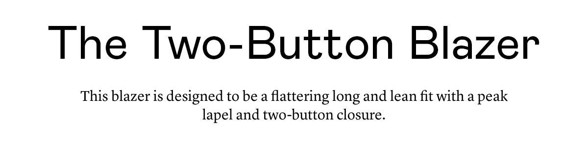 The Two-Button Blazer