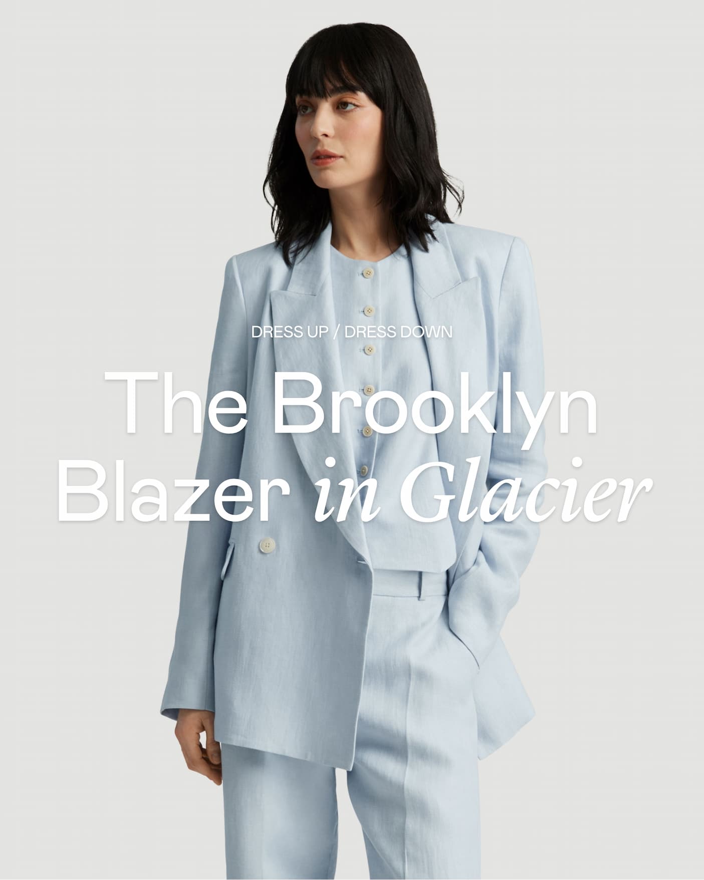 Dress Up/Dress Down: The Brooklyn Blazer in Glacier