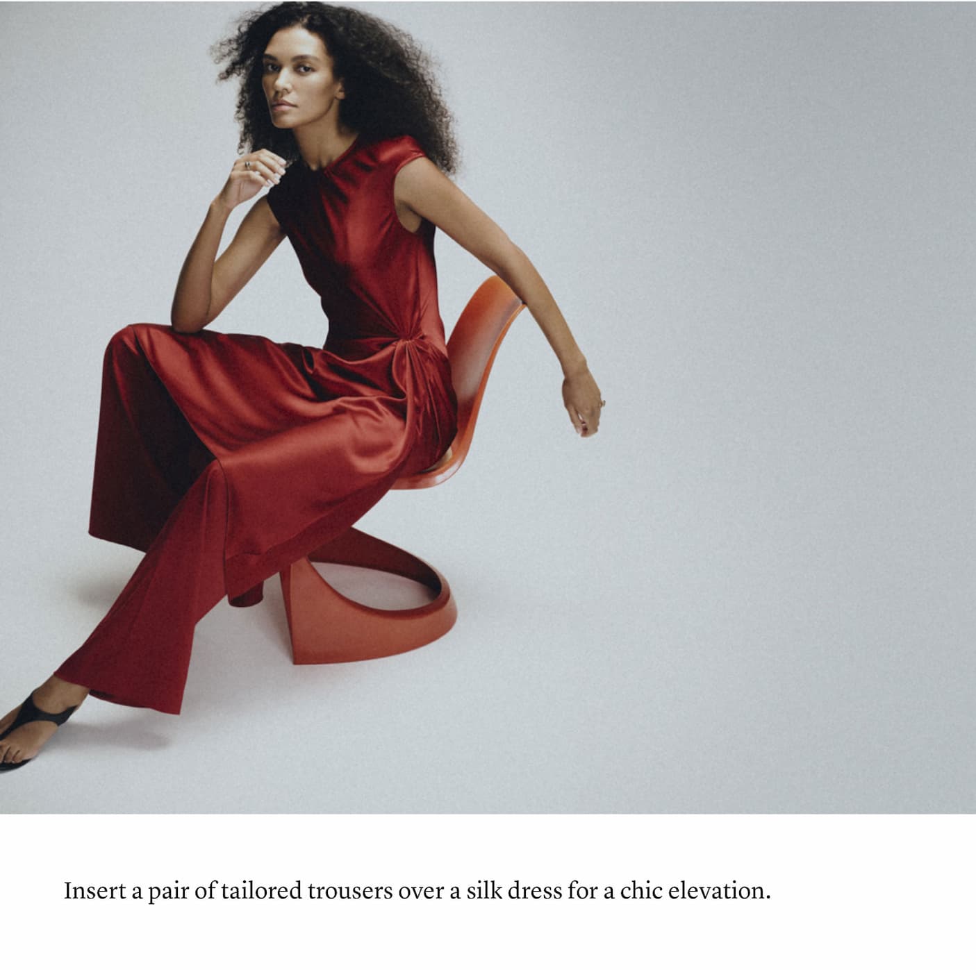 Pair the Double-Breasted blazer with its matching monochromatic pieces for a refined, suited look.