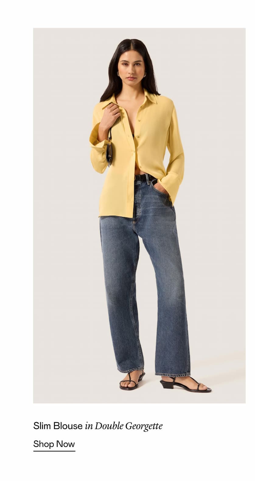 Slim Blouse in Double Georgette