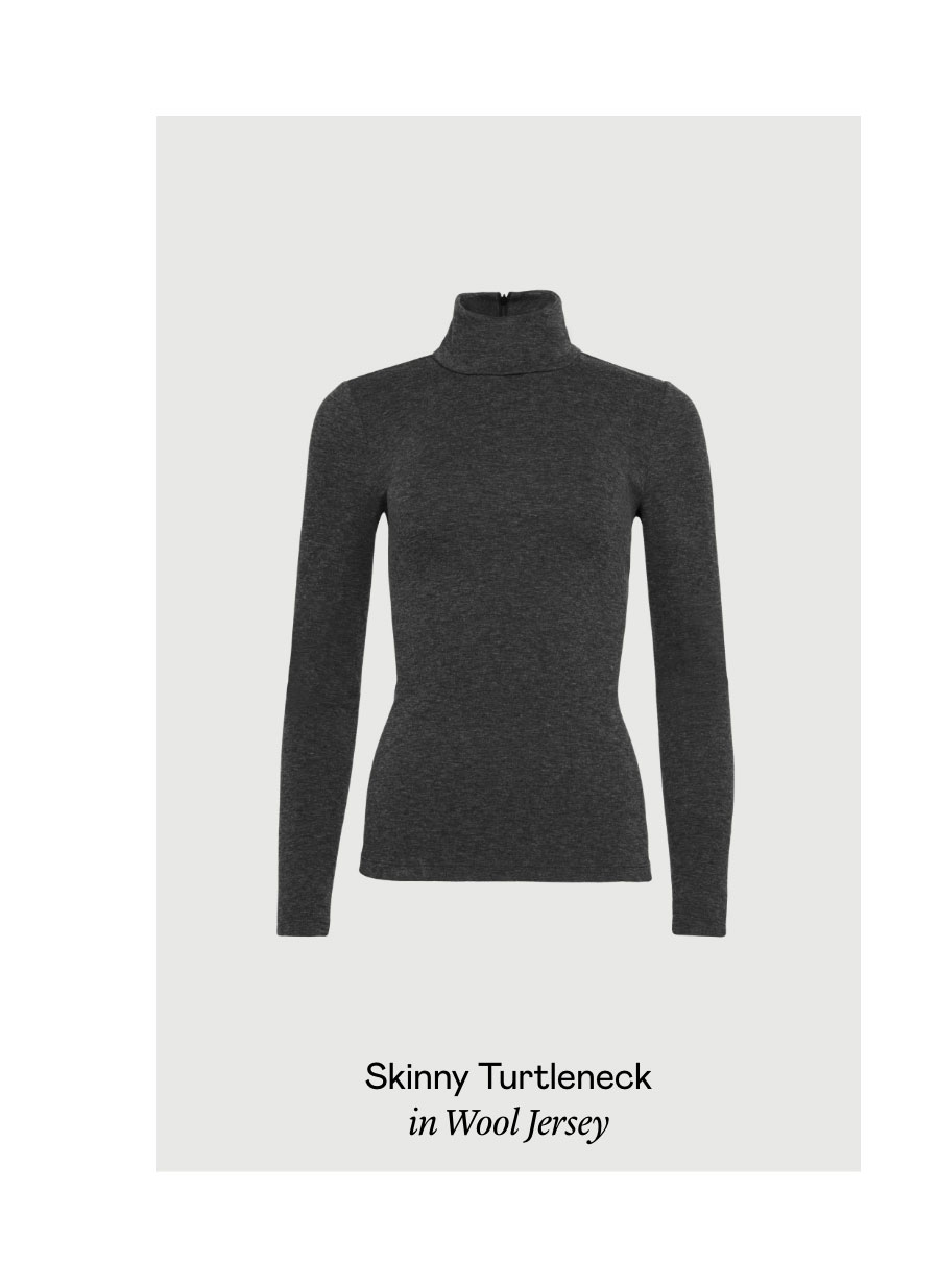 Skinny Turtleneck in Wool Jersey Skinny Turtleneck in Wool Jersey