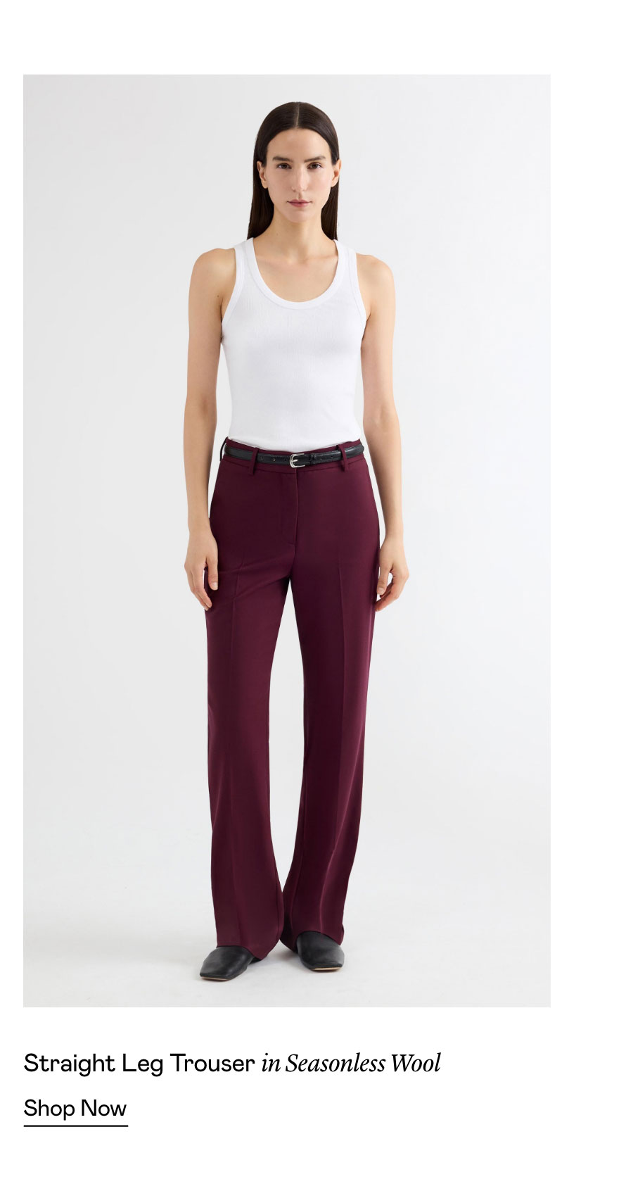 Straight Leg Trouser in Seasonless Wool