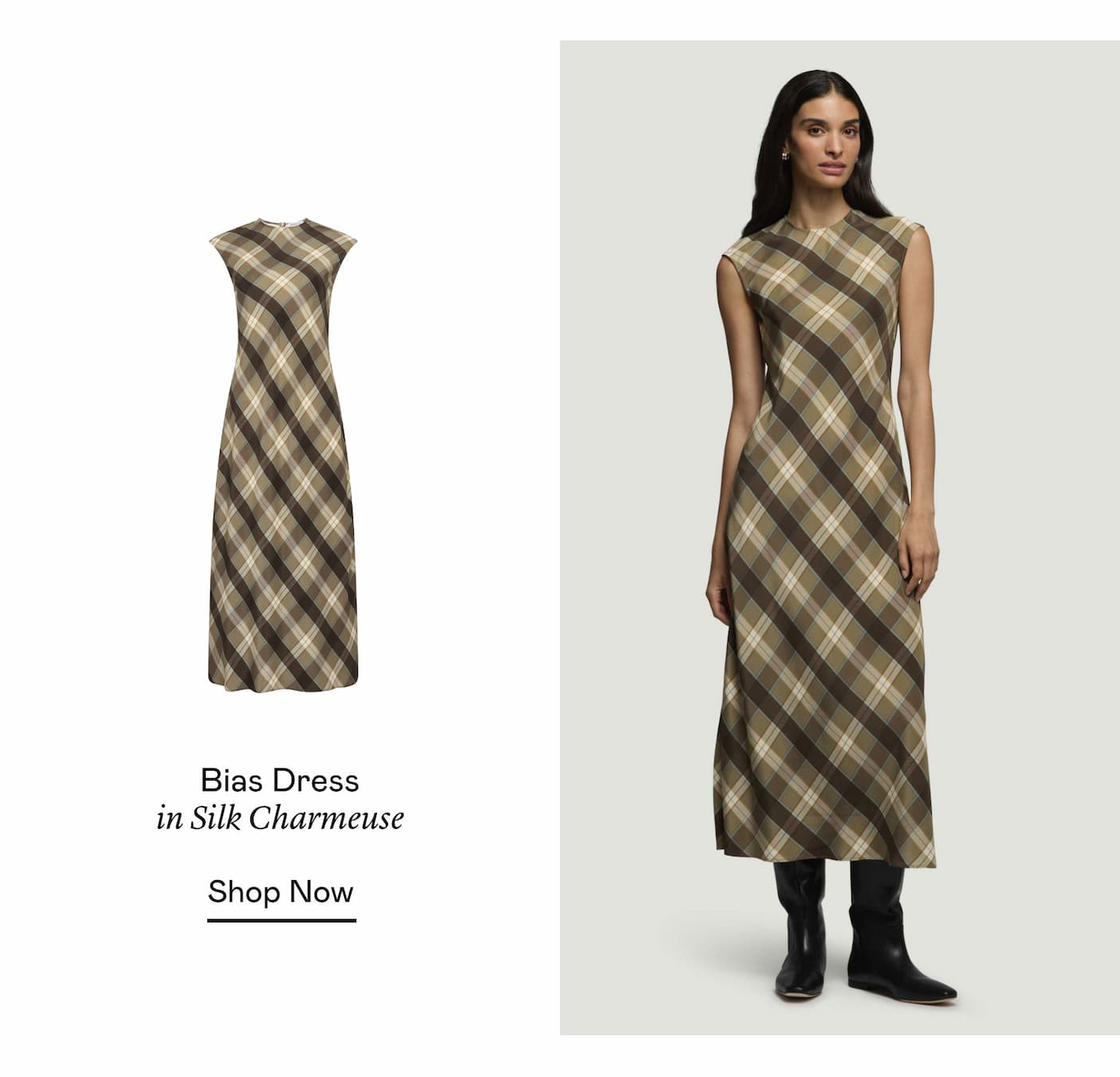 Bias Dress in Silk Charmeuse Bias Dress in Silk Charmeuse