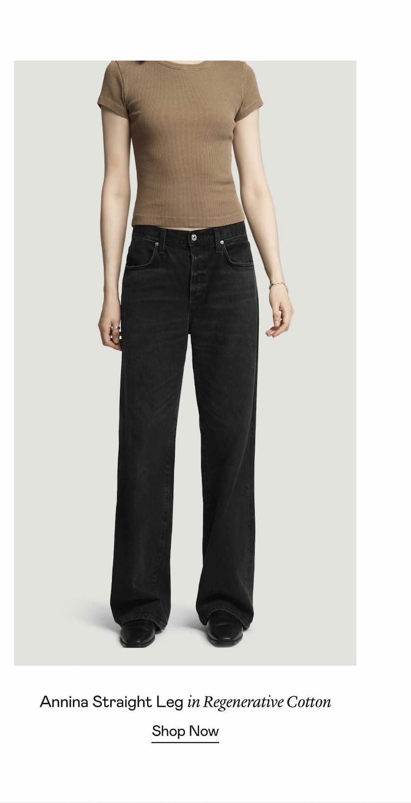 Annina Straight Leg in Regenerative Cotton