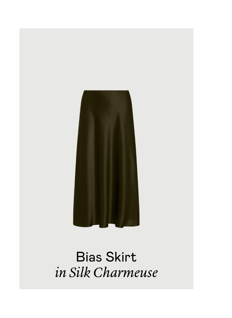 Bias Skirt in Silk Charmeuse Bias Skirt in Silk Charmeuse