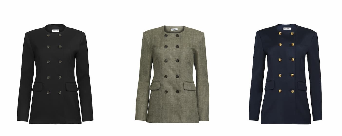 Shop the Double-Breasted Crewneck Blazer 