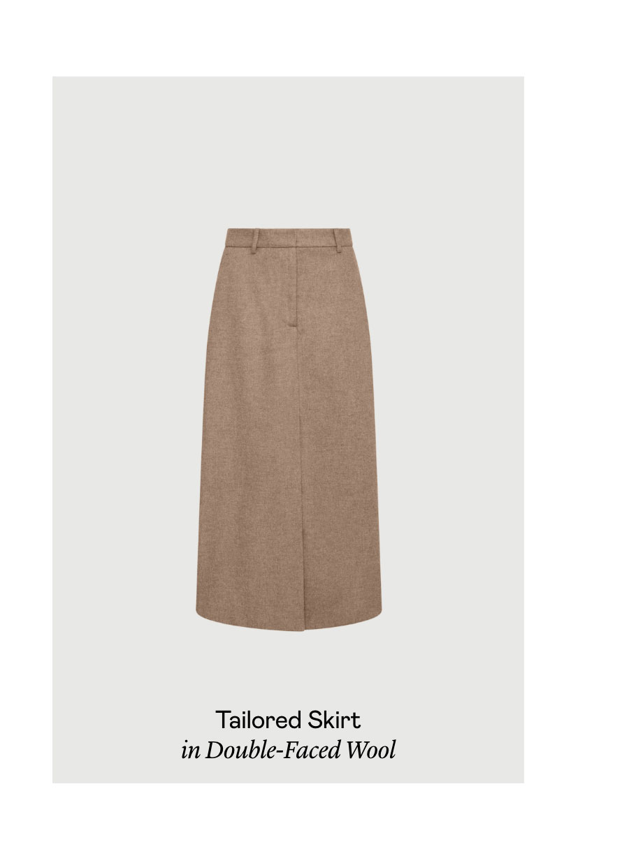 Tailored Skirt in Double-Faced Wool Tailored Skirt in Double-Faced Wool