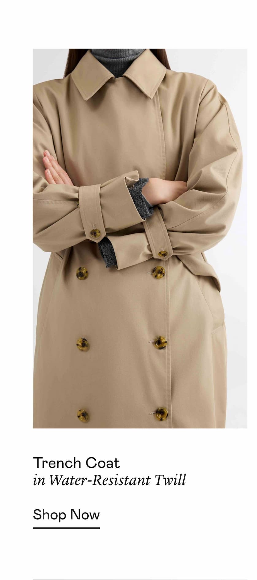 Trench Coat in Water-Resistant Twill
