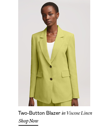 Two-Button Blazer in Viscose Linen