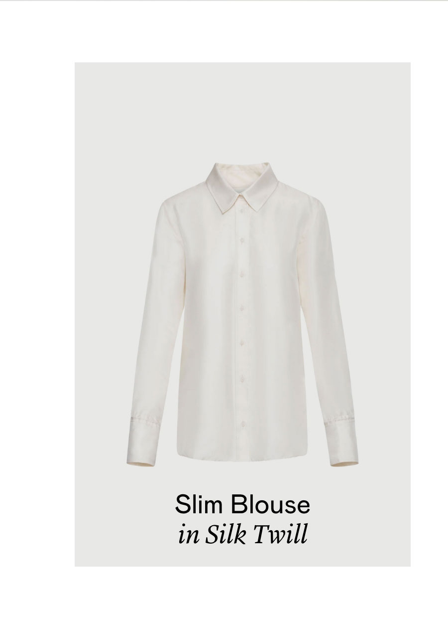 Slim Blouse in Silk Twill Slim Blouse in Silk Twill