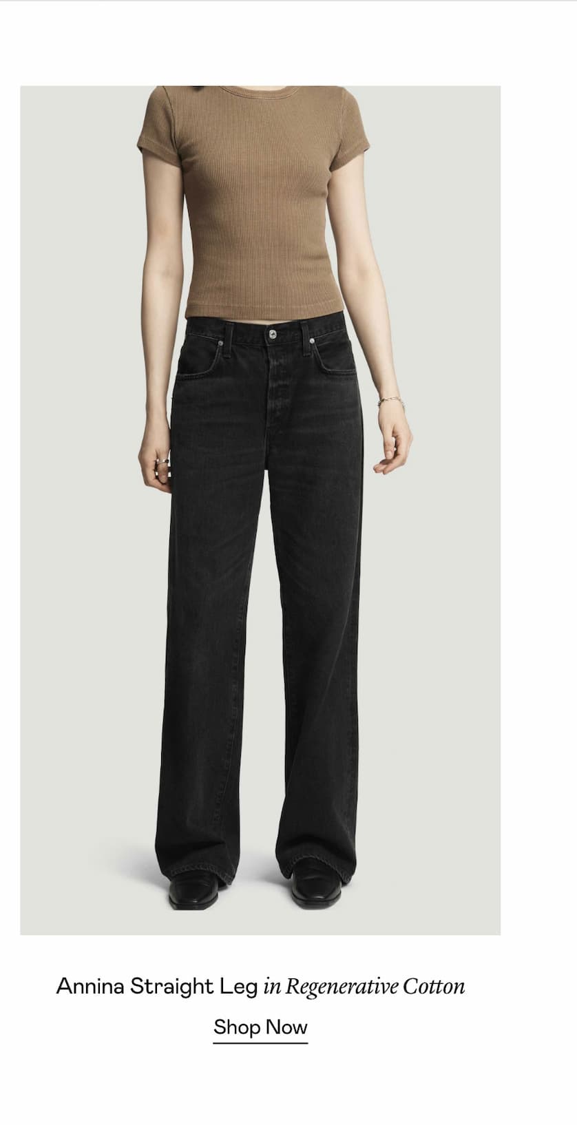 Annina Straight Leg in Regenerative Cotton