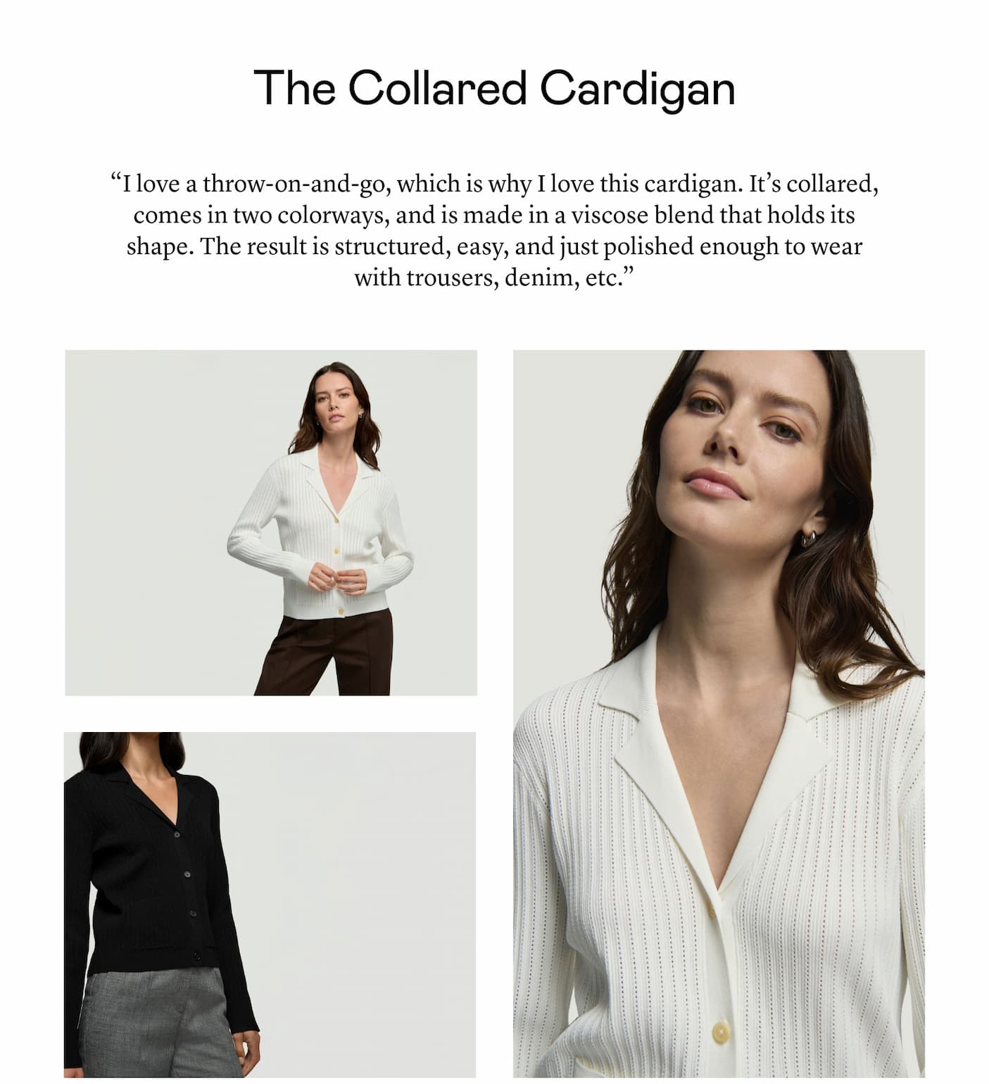 The Collared Cardigan The Collared Cardigan