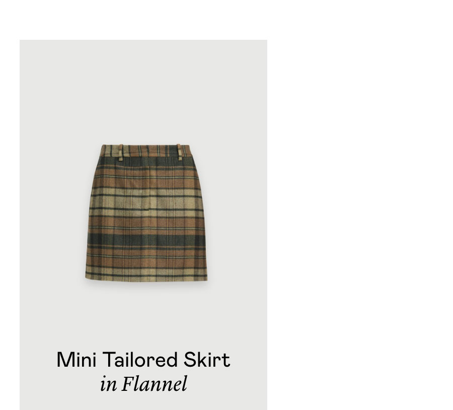 Mini Tailored Skirt in Flannel