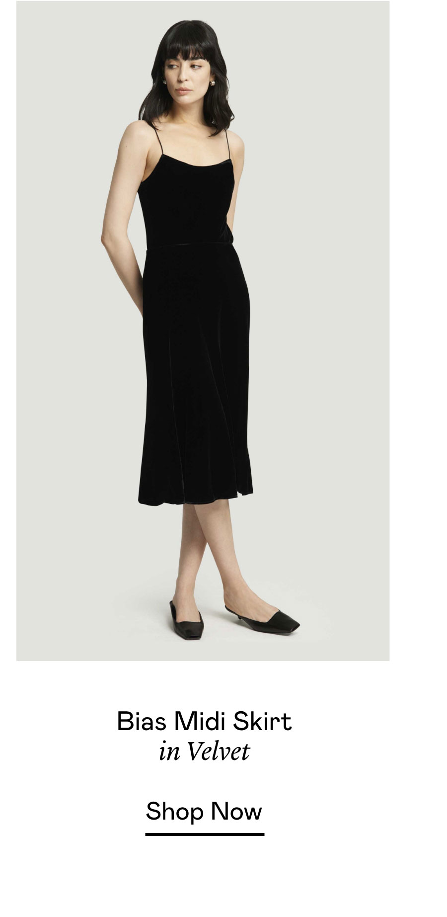 Bias Midi Skirt in Velvet Bias Midi Skirt in Velvet