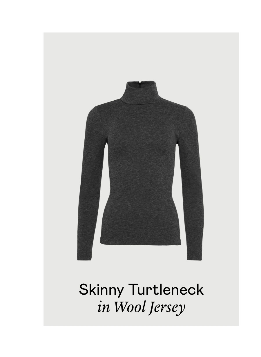 Skinny Turtleneck in Wool Jersey Skinny Turtleneck in Wool Jersey