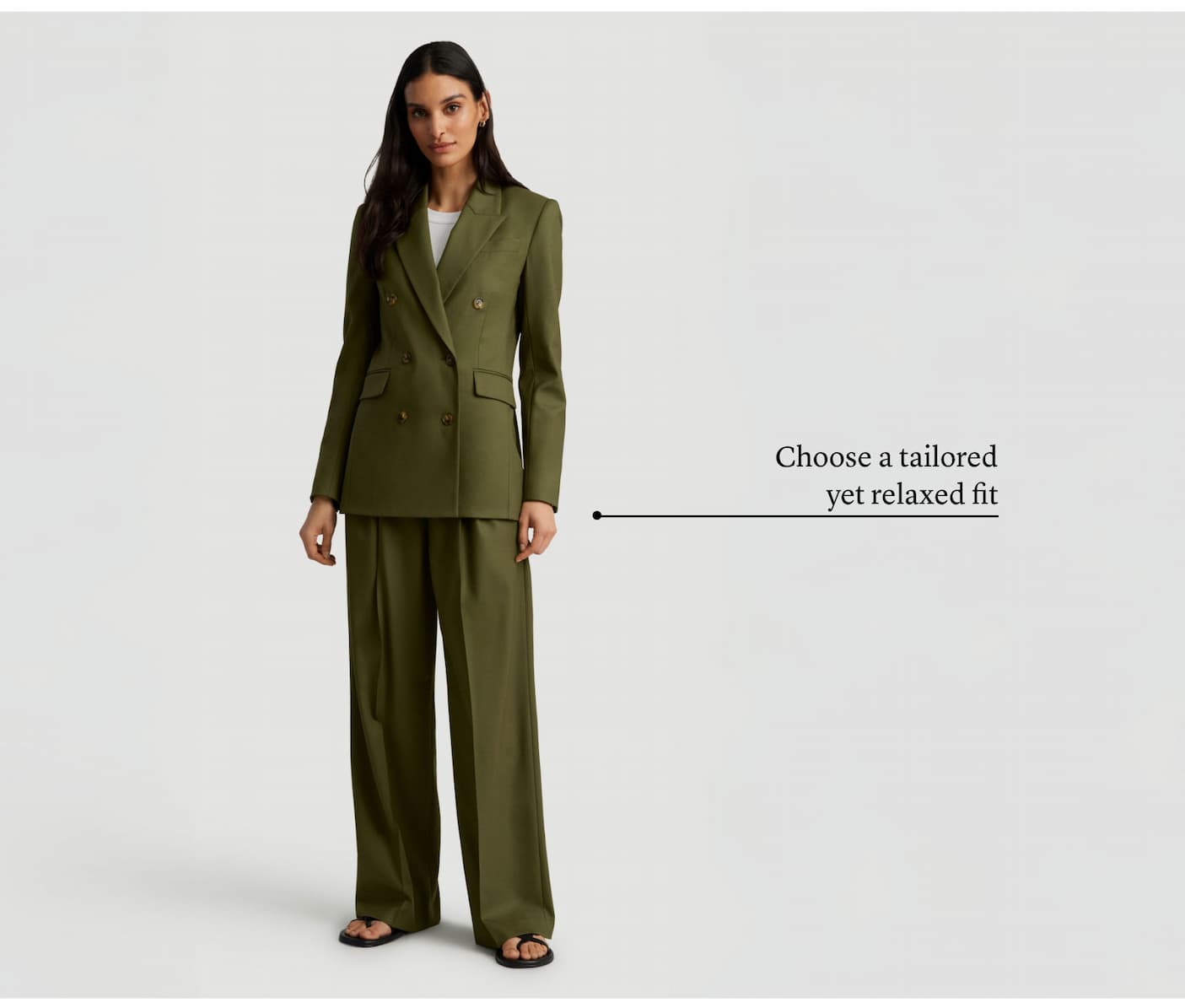 Choose a tailored yet relaxed fit