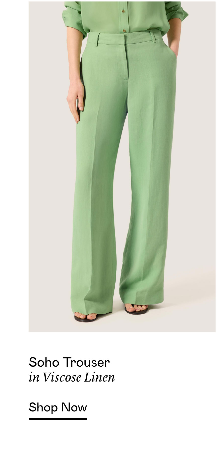 Soho Trouser in Viscose Linen Soho Trouser in Viscose Linen