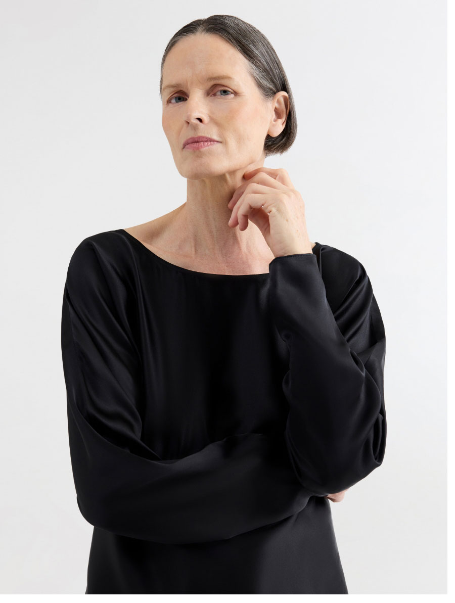 Boatneck Top in Silk Charmeuse Boatneck Top in Silk Charmeuse