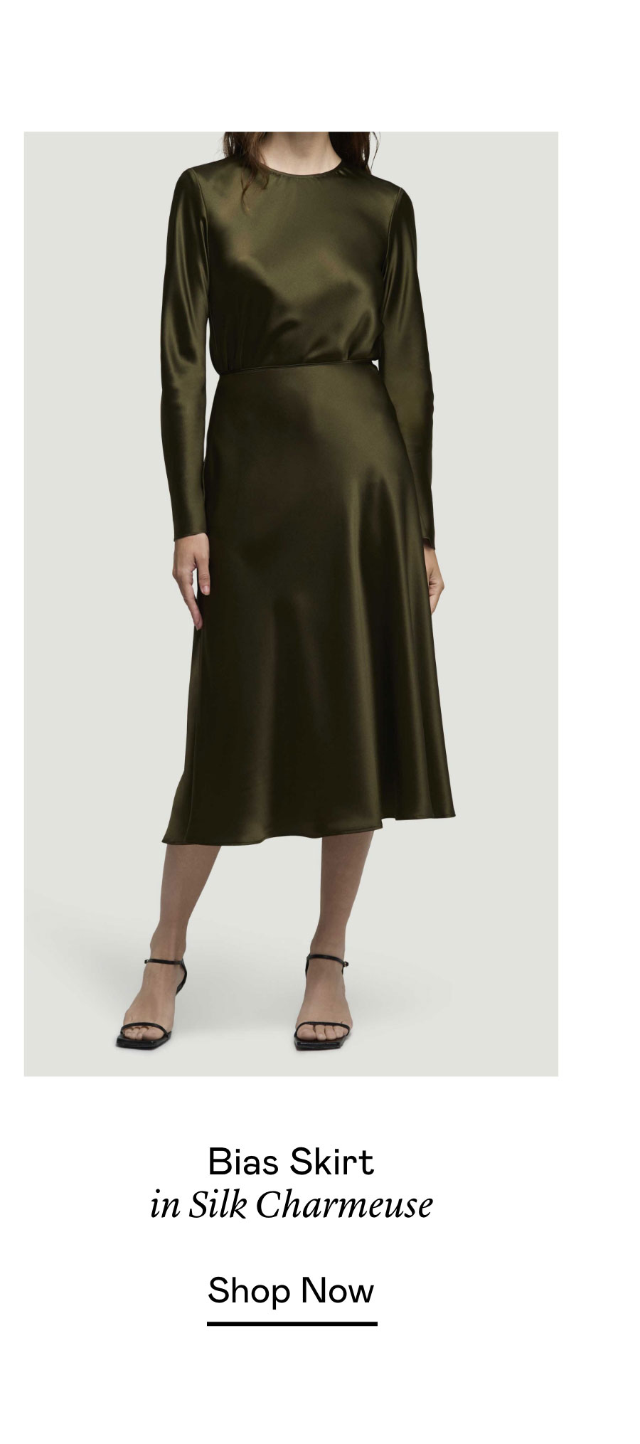 Bias Skirt in Silk Charmeuse Bias Skirt in Silk Charmeuse