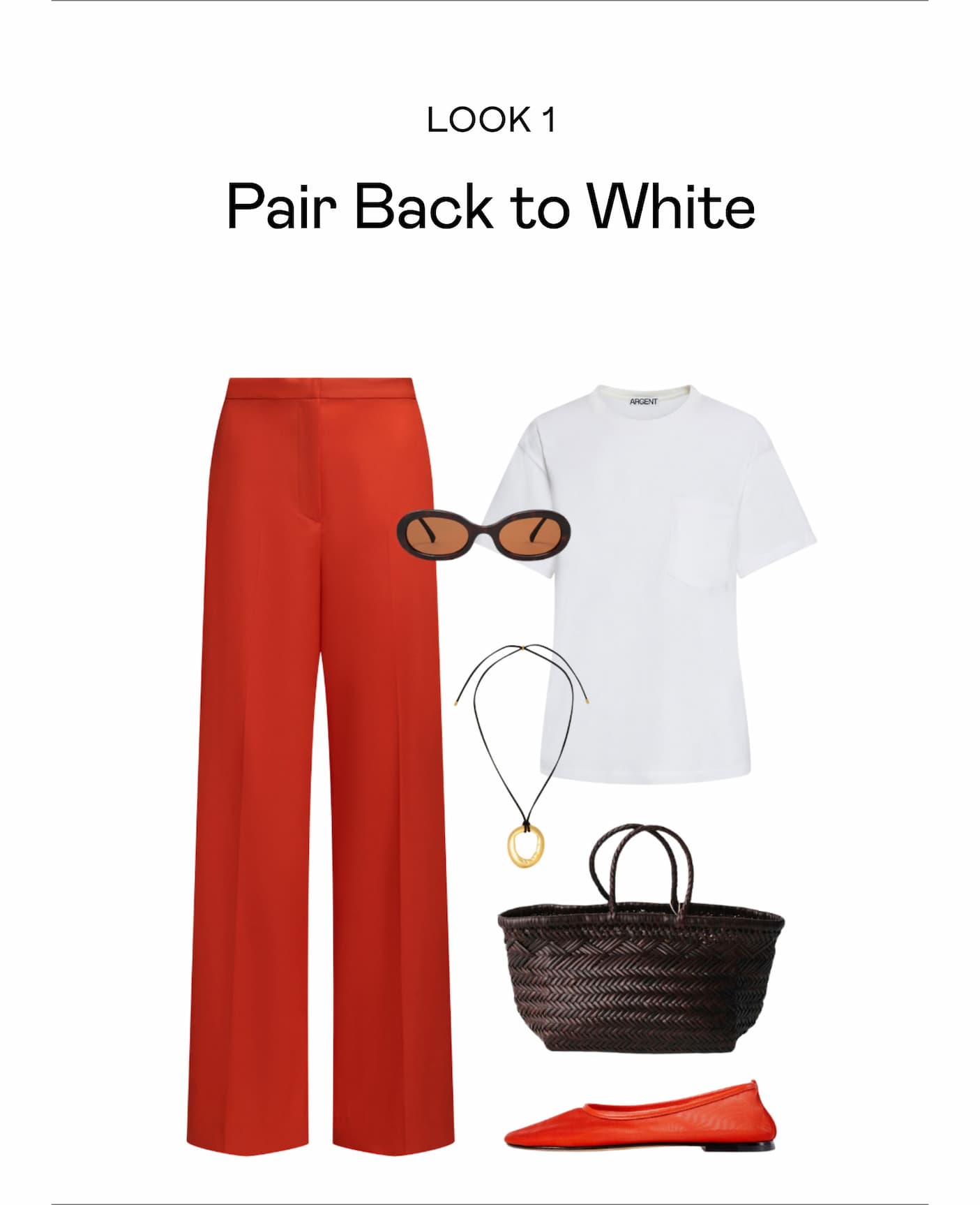 Look 1: Pair Back to White Look 1: Pair Back to White