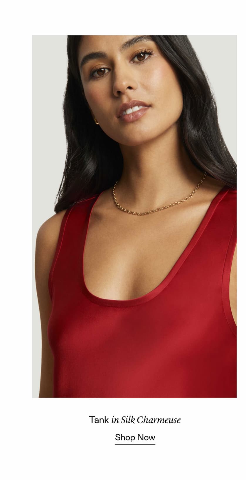 Tank in Silk Charmeuse