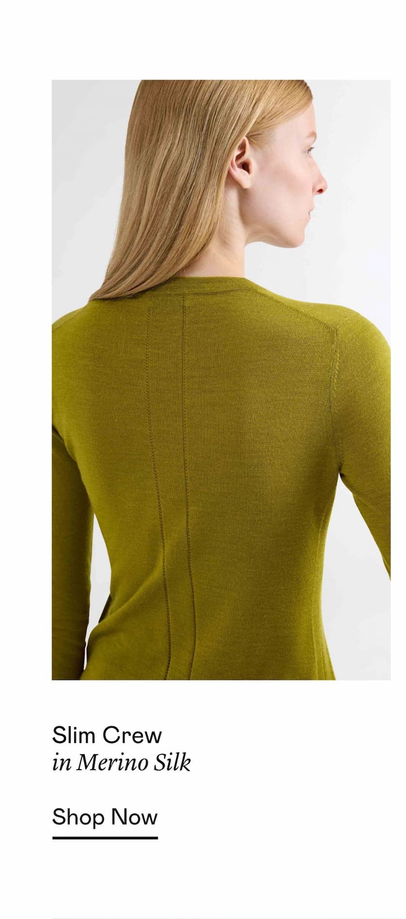 Slim Crew in Merino Silk