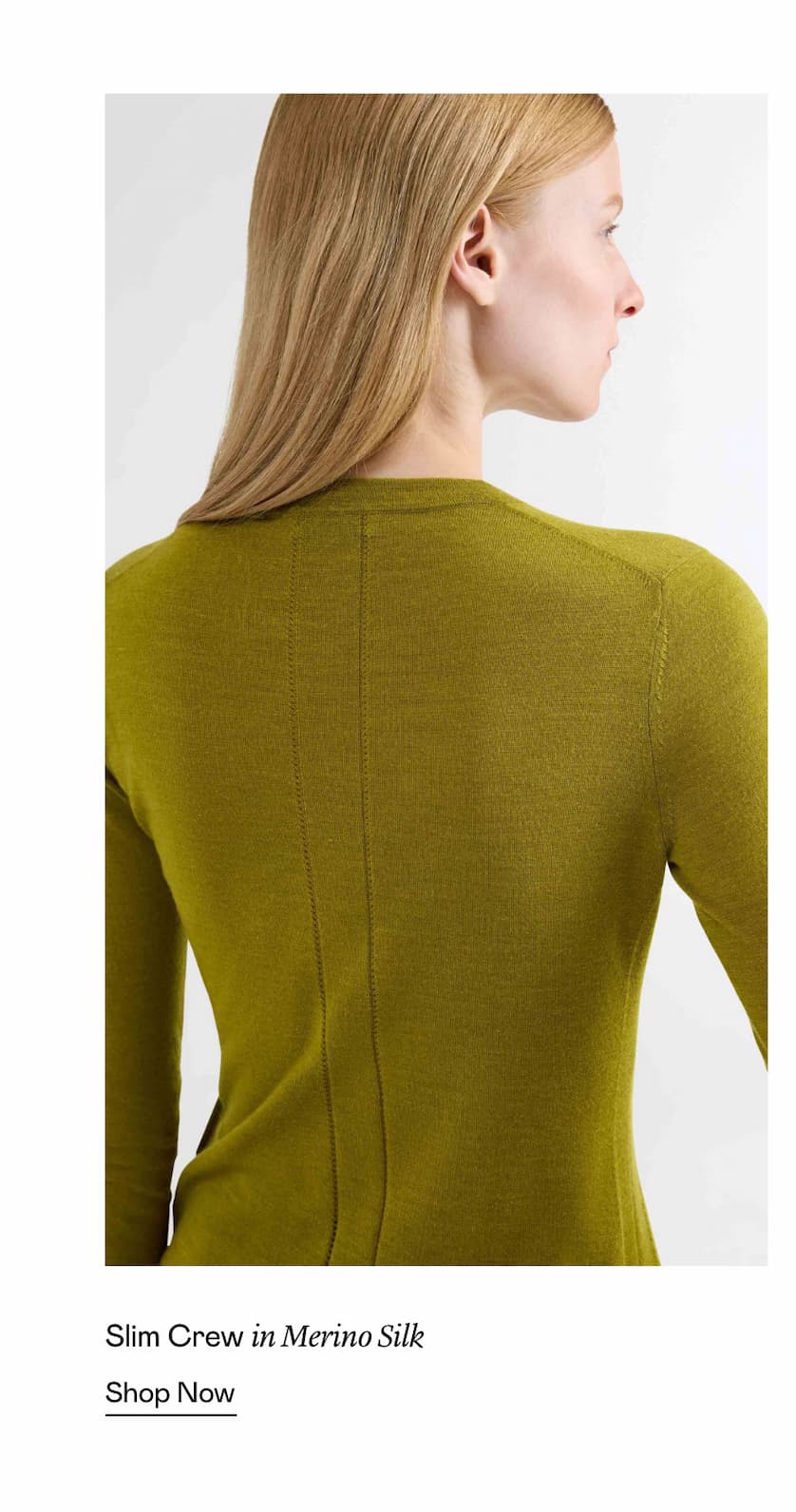 Slim Crew in Merino Silk