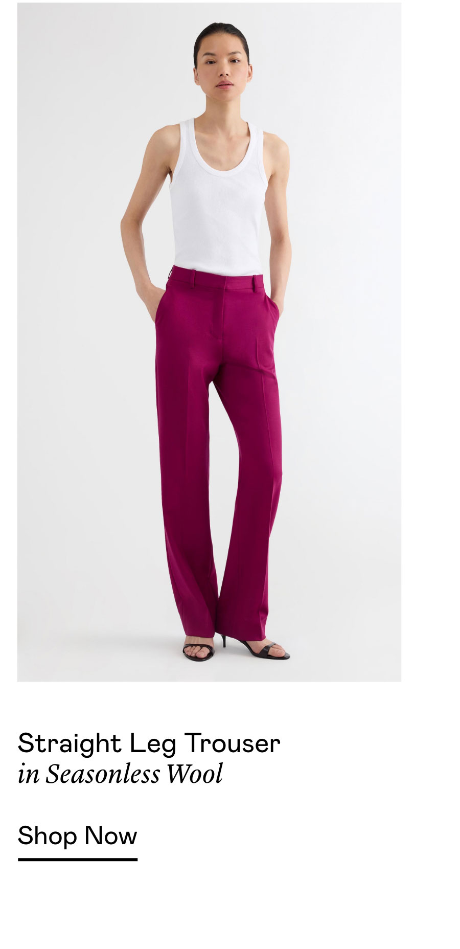 Straight Leg Trouser in Seasonless Wool
