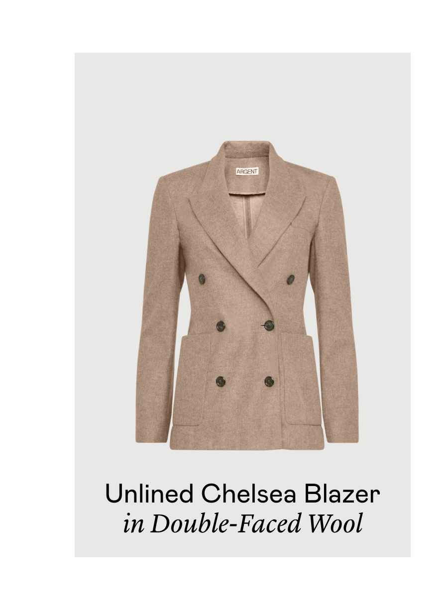 Unlined Chelsea Blazer in Double-Faced Wool Unlined Chelsea Blazer in Double-Faced Wool