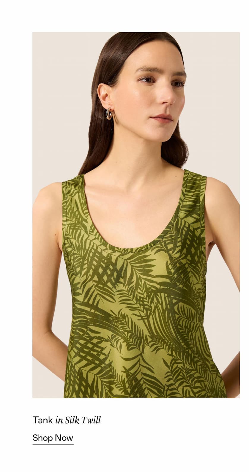 Tank in Silk Twill