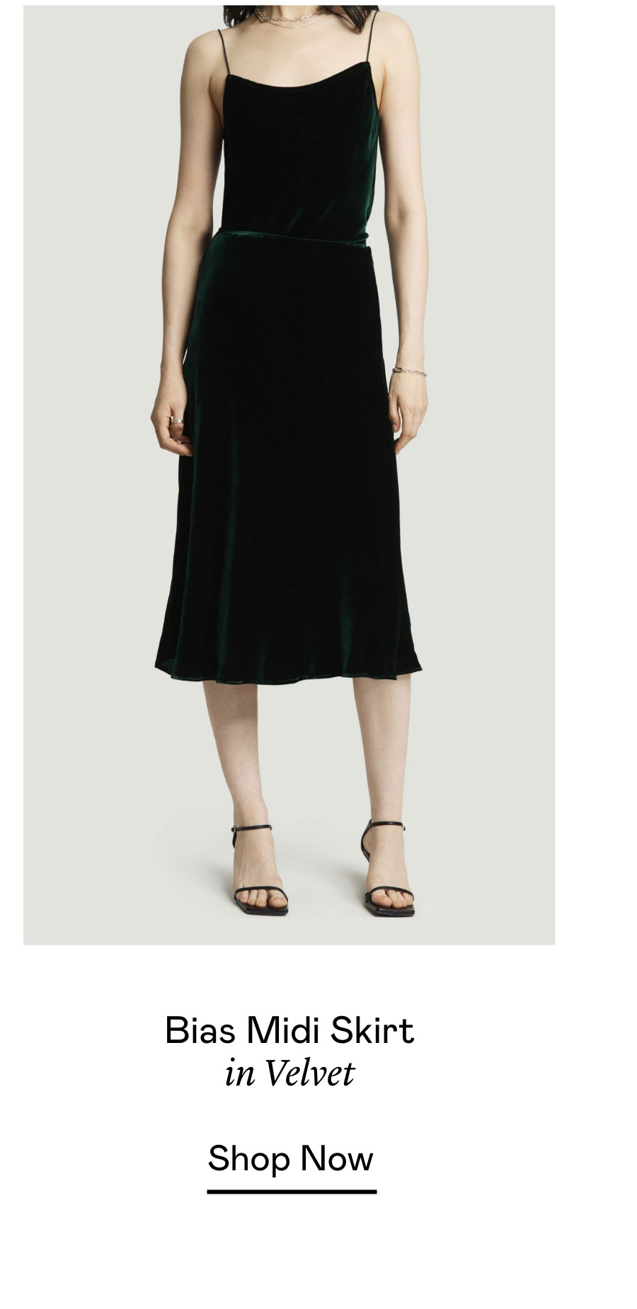 Bias Midi Skirt in Velvet Bias Midi Skirt in Velvet