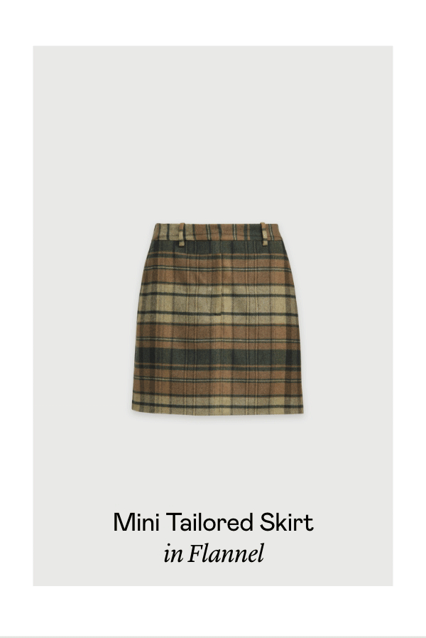 Mini Tailored Skirt in Flannel