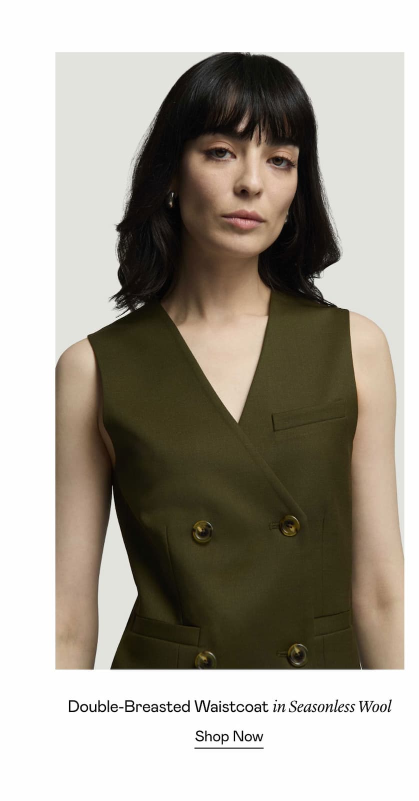 Double-Breasted Waistcoat in Seasonless Wool Double-Breasted Waistcoat in Seasonless Wool