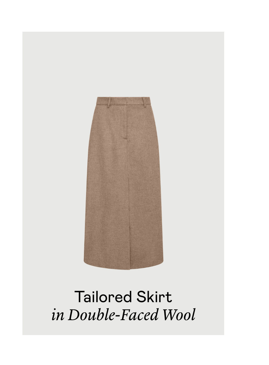 Tailored Skirt in Double-Faced Wool Tailored Skirt in Double-Faced Wool