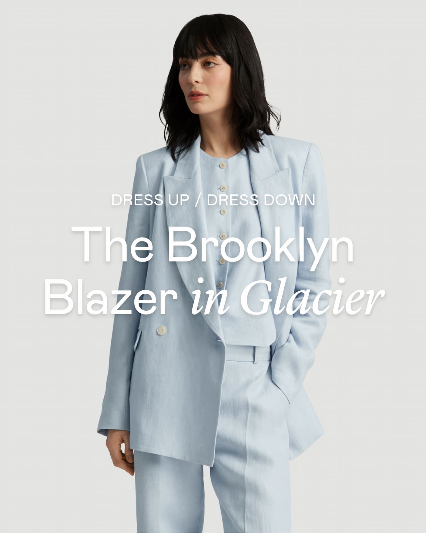 Dress Up/Dress Down: The Brooklyn Blazer in Glacier