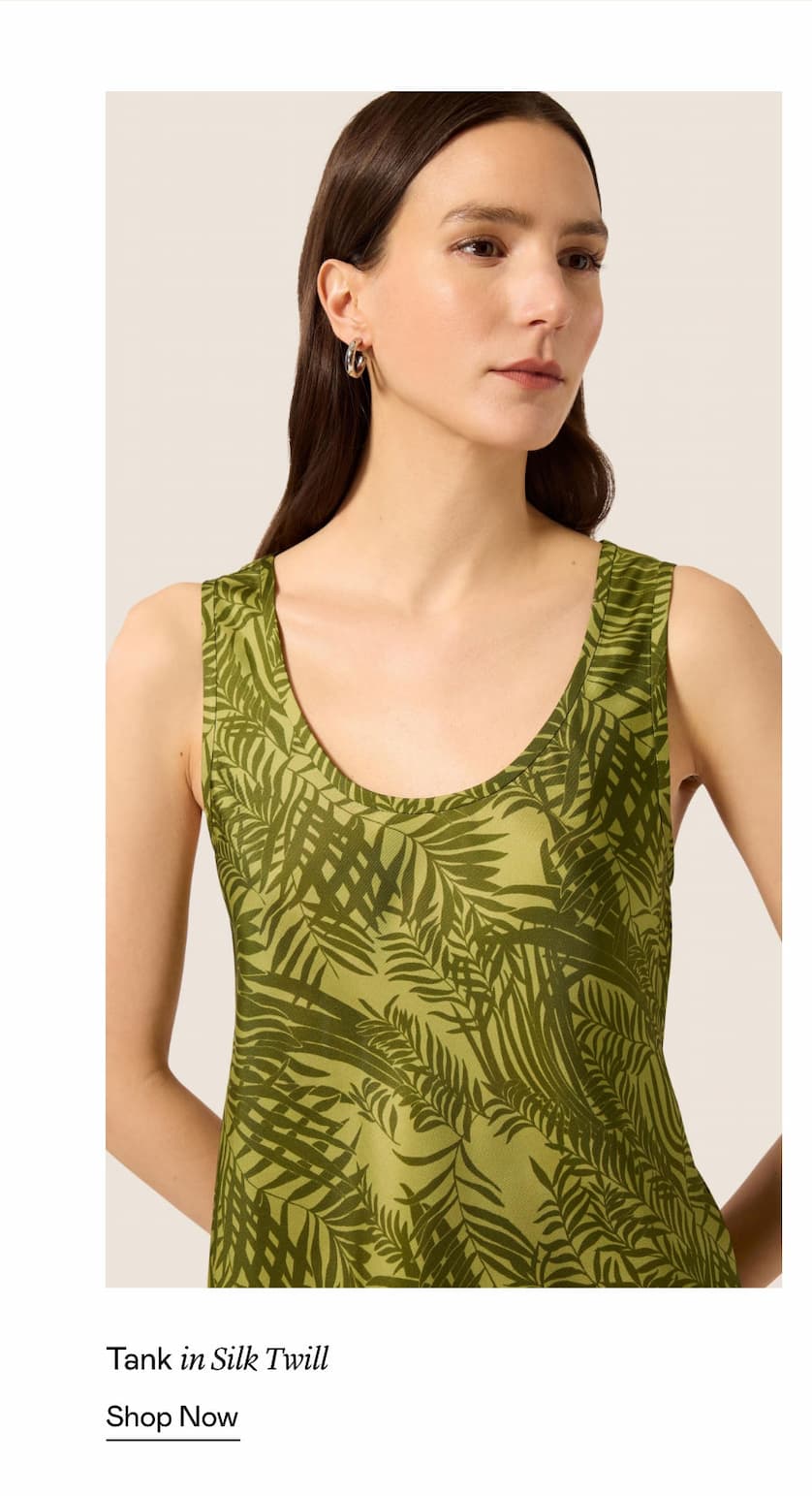 Tank in Silk Twill