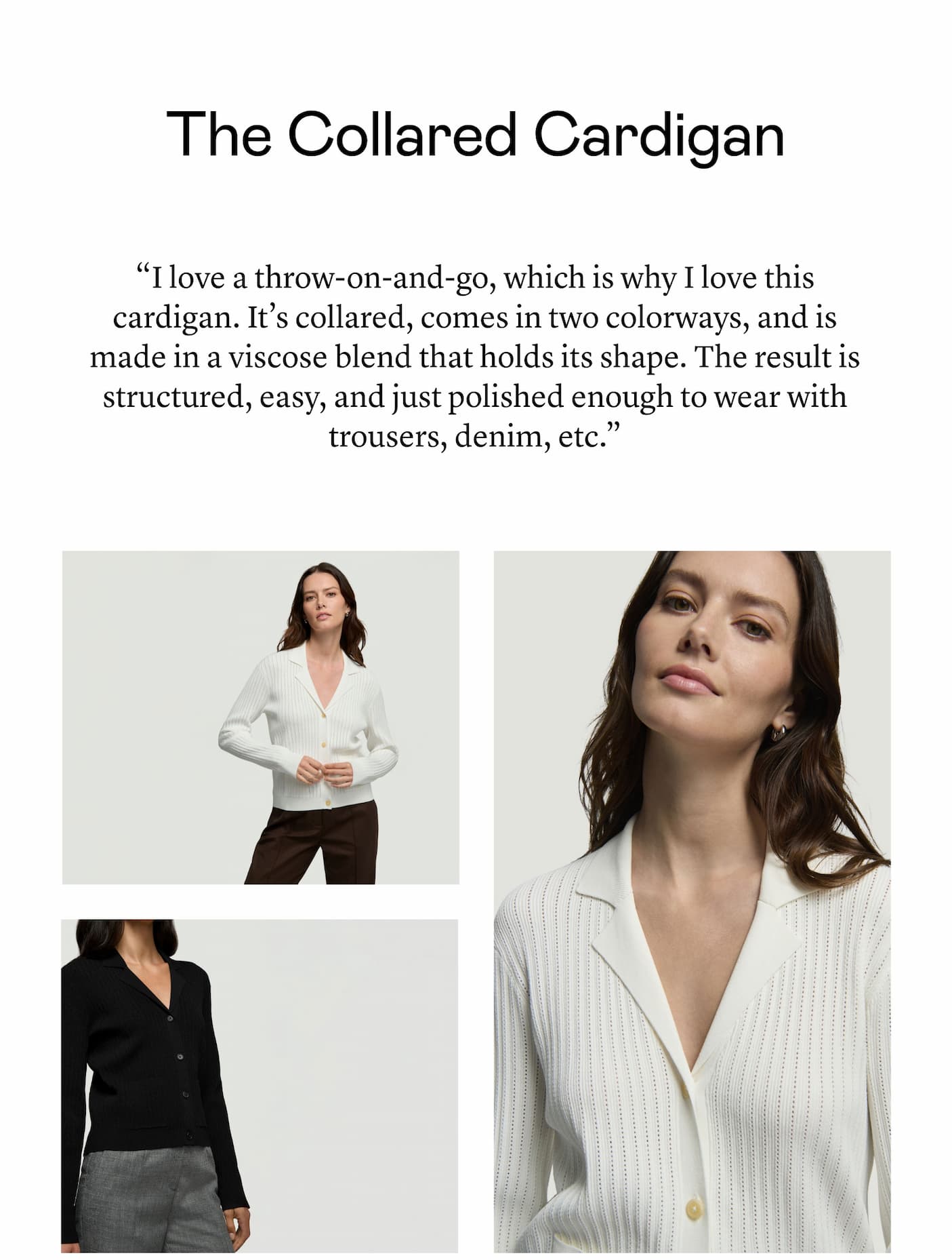 The Collared Cardigan The Collared Cardigan