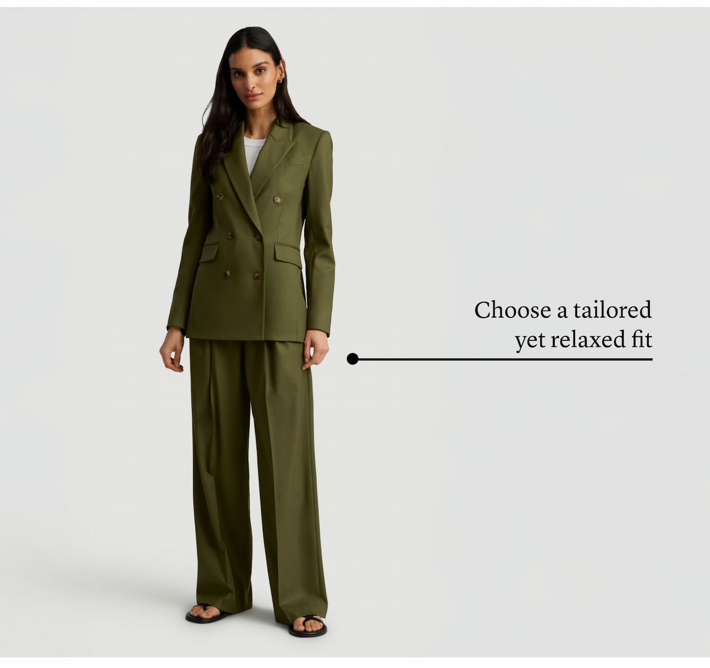 Choose a tailored yet relaxed fit