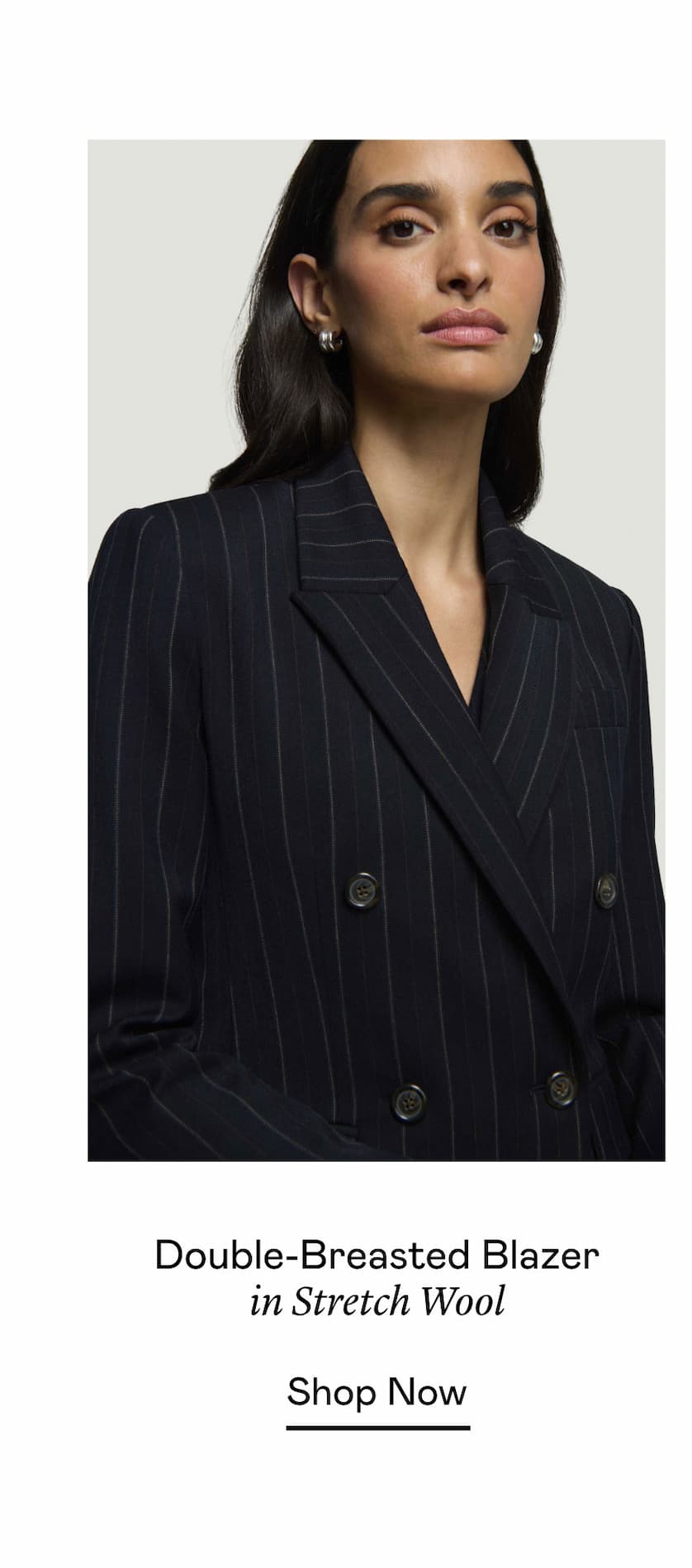 Double-Breasted Blazer in Stretch Wool Double-Breasted Blazer in Stretch Wool