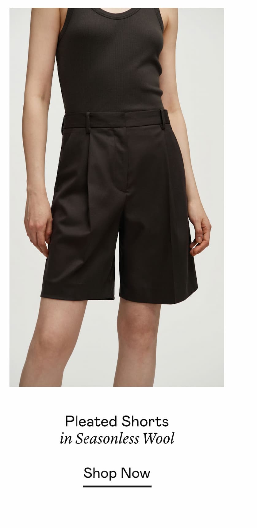 Pleated Shorts in Seasonless Wool