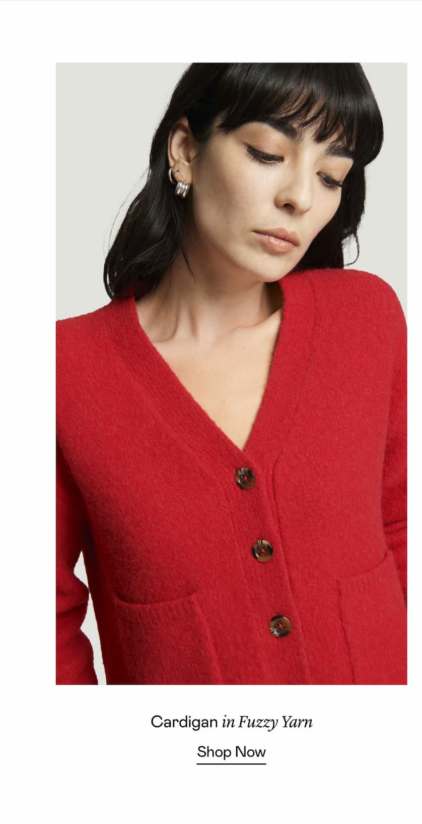 Cardigan in Fuzzy Yarn