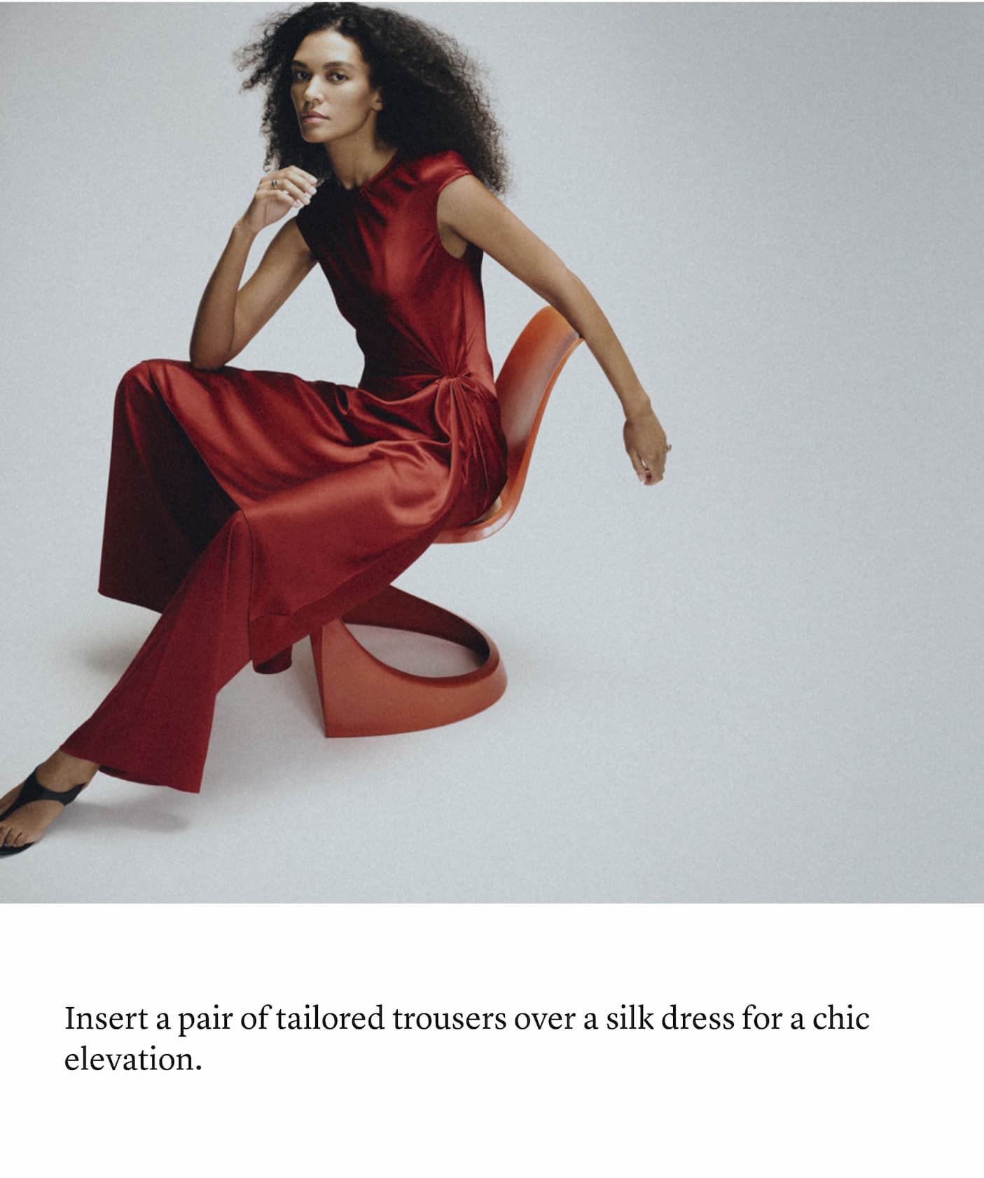 Pair the Double-Breasted blazer with its matching monochromatic pieces for a refined, suited look.