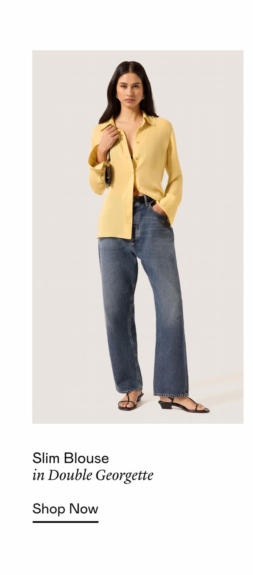 Slim Blouse in Double Georgette