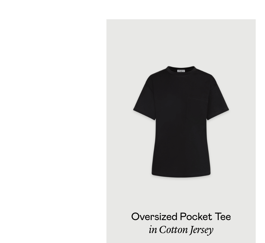 Oversized Pocket Tee in Cotton Jersey