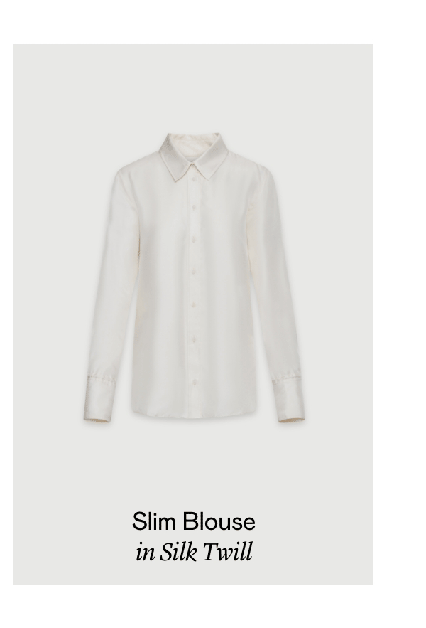 Slim Blouse in Silk Twill