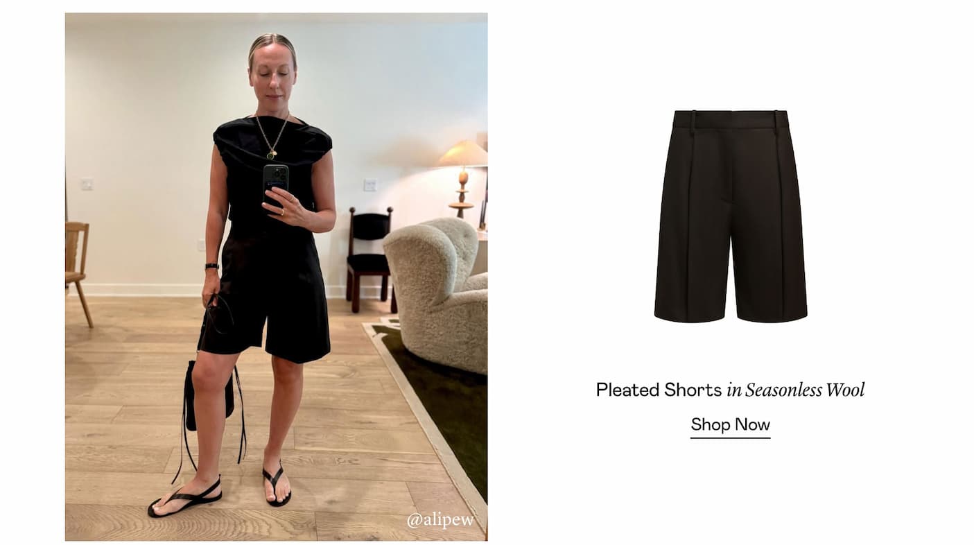 Pleated Shorts in Seasonless Wool Pleated Shorts in Seasonless Wool