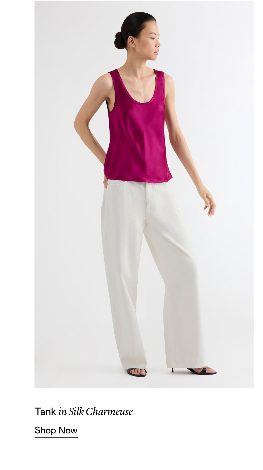 Tank in Silk Charmeuse