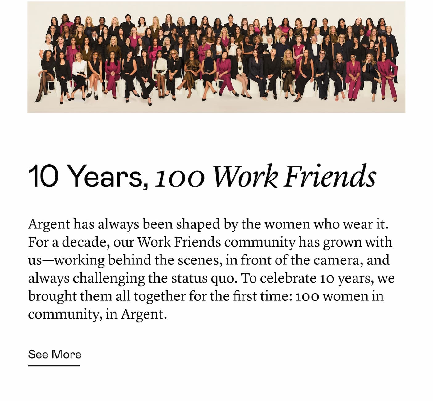 10 Years, 100 Work Friends 10 Years, 100 Work Friends